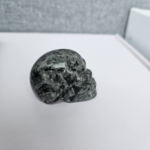 Larvakite Crystal Skull - Picture 4 of 7